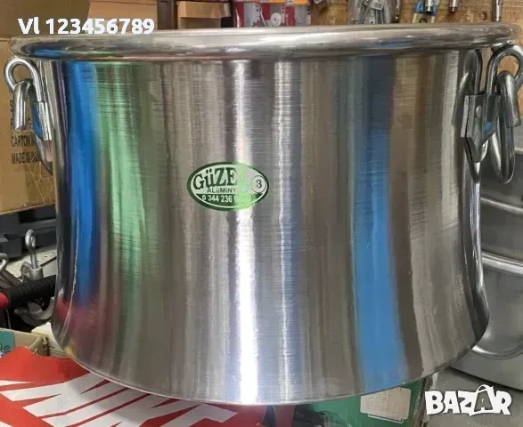 Бакър.Алуминиев /Арабски/ алуминиев казан с капак 115 л. /104 л; 128 л/ джамийски, снимка 5 - Съдове за готвене - 53824747