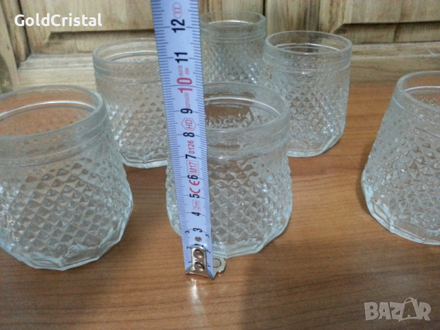 Ретро стъклени кристални  чаши чашки, снимка 2 - Антикварни и старинни предмети - 36370987