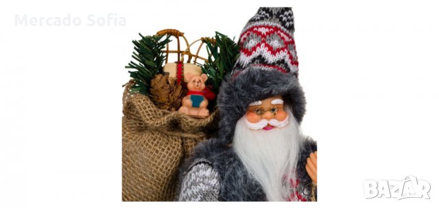 Коледна висяща декоративна фигура на Дядо Коледа с въже, 25см , снимка 2 - Декорация за дома - 34740249