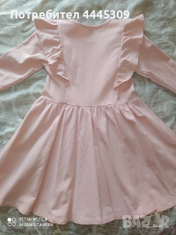 Разкошна рокличка с дълъг ръкав р.122, снимка 5 - Детски рокли и поли - 50506194