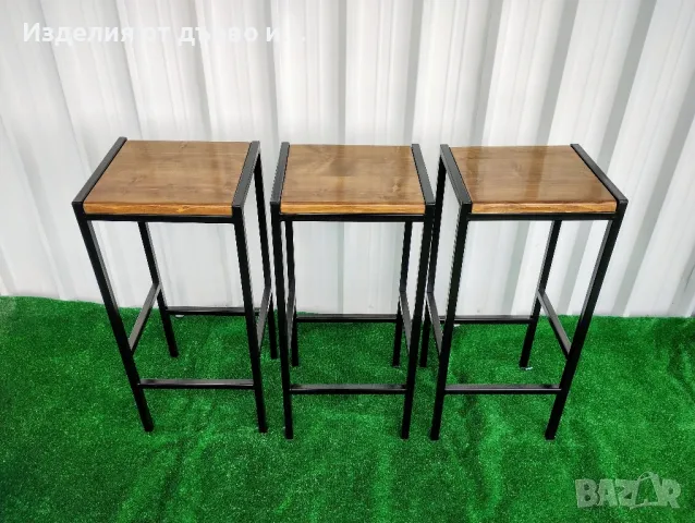 столове за хранене или бар от дърво и метал , снимка 3 - Столове - 50287813