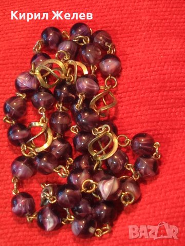 СТАРО АР НУВО РЕТРО КОЛИЕ ОГЪРЛИЦА ВЕНЕЦИАНСКО СТЪКЛО МУРАНО и ПОЗЛАТЕН БРОНЗ РЪЧНА ИЗРАБОТКА 37661, снимка 18 - Антикварни и старинни предмети - 41838532