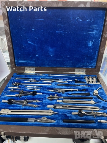 Съветски винтидж комплект чертожни инструменти НЧК-24-1 