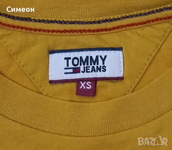Tommy Jeans оригинална тениска XS памучна фланелка, снимка 3 - Тениски - 42096483