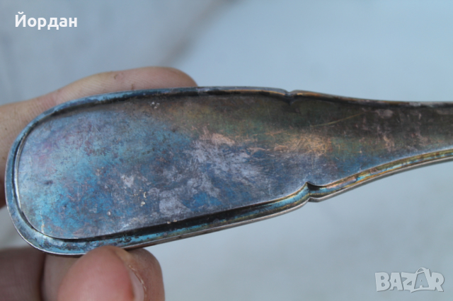 Посребрен черпак , снимка 6 - Прибори за хранене, готвене и сервиране - 36362624