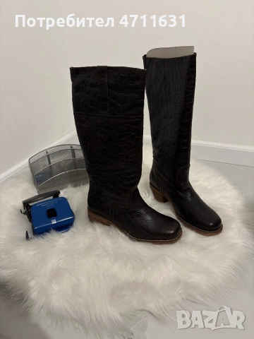 Високи ботуши с леко токче,без цип, снимка 3 - Дамски ботуши - 53133488