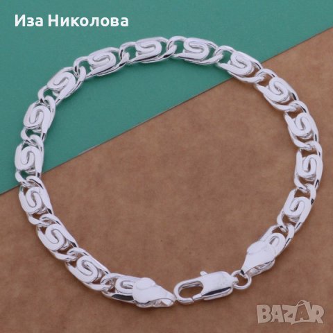 Сребърна гривна, снимка 1 - Гривни - 39049761