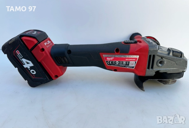 Milwaukee M18 CAG125X - Безчетков акумулаторен ъглошлайф 2x18V 4.0Ah, снимка 8 - Ъглошлайфи - 52972311