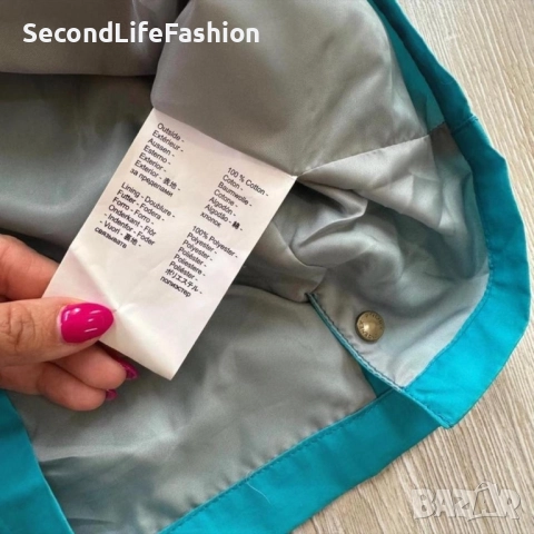 Дамско яке Pyrenex Ferry Parka с качулка синьо размер L 40, леко., снимка 6 - Якета - 52262481