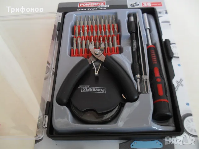 Отвертки бит клещи лупа пинсета КОМПЛЕКТ ЗА ФИНА МЕХАНИКА ОРИГИНАЛ „РARKSIDЕ“-35ч