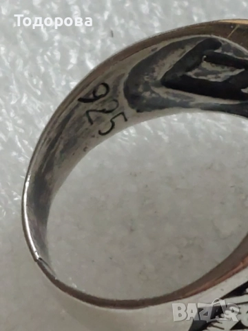 Много рядък,автентичен, сребърен масонски пръстен,сребро 925, снимка 4 - Пръстени - 52429641