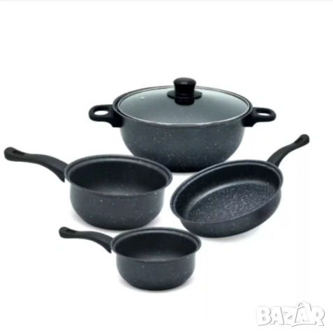 Комплект тенджери с не залепващо покритие