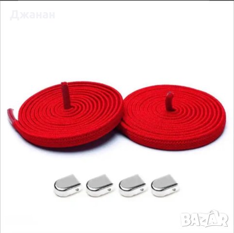 Плоски ластични връзки за обувки с метални стопери, снимка 3 - Други - 42331929