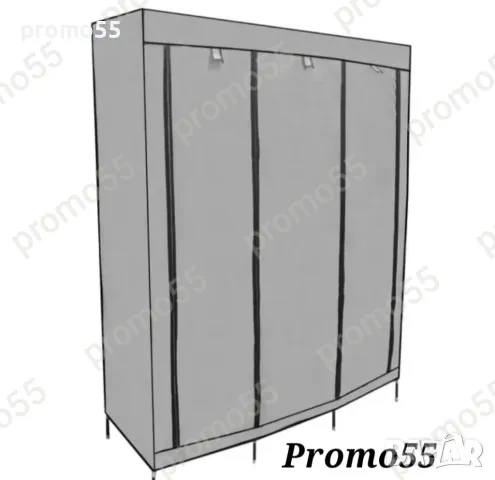 Текстилен триклирен гардероб, Органайзер за дрехи 130х175х45 см., снимка 4 - Шкафове - 48620870