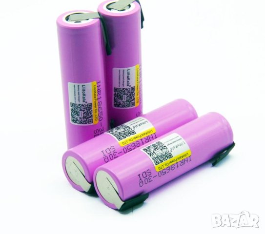 LiitoKala®™ 3.7v 30Q 30Q-N Li-Ion Батерия 18650 с Пластинка или БЕЗ 30A 3000mAh Взривозащитен Клапан, снимка 8 - Аксесоари за електронни цигари - 42533784