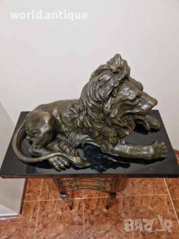 Уникална голяма антикварна бронзова френска фигура пластика статуетка , снимка 5 - Антикварни и старинни предмети - 53098144