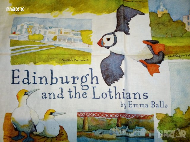 Покривка принт Edinburgh & The Lothians by Emma Ball, снимка 6 - Декорация за дома - 40833039