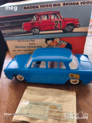 Ретро играчка Škoda 1000 MB – Kovonachod (KDN)  1964 г. НОВА с оригинална кутия