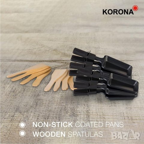 Корона Раклет за 8 души | 8 тигани и шпатули, снимка 4 - Скари - 41364313