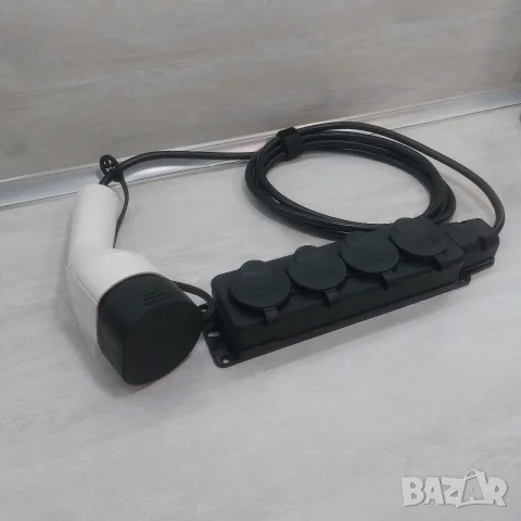 Нов V2L Адаптер Разклонител Type 2 към 4 х Шуко Контакта | 16A 3.5kW IP54 | Мобилно Захранване, снимка 2 - Аксесоари и консумативи - 56255462