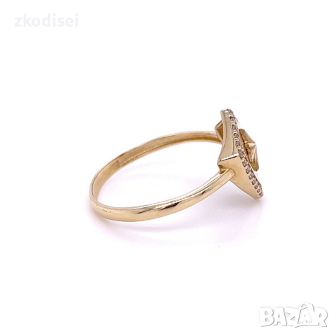 Златен дамски пръстен 1,93гр. размер:60 14кр. проба:585 модел:22411-1, снимка 2 - Пръстени - 44615682