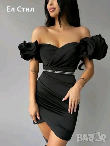 📌#Официална къса сатенена #рокля 95% сатен 5% ликра Производител: Италия Хс С М Л 43 евро Еконт, снимка 5 - Рокли - 53472015