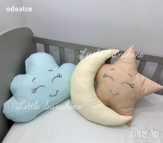 Комплект възглавнички с персонализиране Луна Облак Звезда , снимка 11 - Други - 22093665