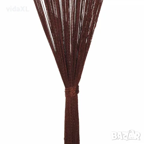 vidaXL Пердета ресни, 2 бр, 140x250 см, кафяви, снимка 6 - Пердета и завеси - 56145999