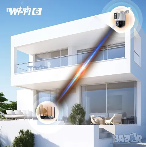 Външна WiFi уеб камера Tenda 6MP, снимка 2 - IP камери - 50080128