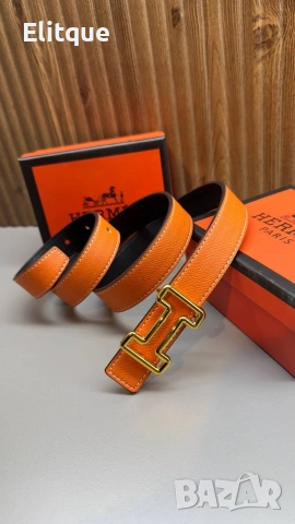 колани от естествена кожа в кутия hermes, снимка 3 - Колани - 53446796