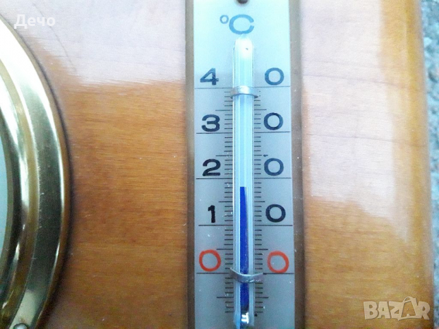 ВИНТИДЖ СТАР НЕМСКИ БАРОМЕТЪР ТЕРМОМЕТЪР В РАБОТЕЩО СЪСТОЯНИЕ, снимка 3 - Антикварни и старинни предмети - 36396097