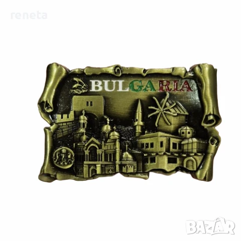 Магнитна фигурка, Надпис България, Метална, снимка 1