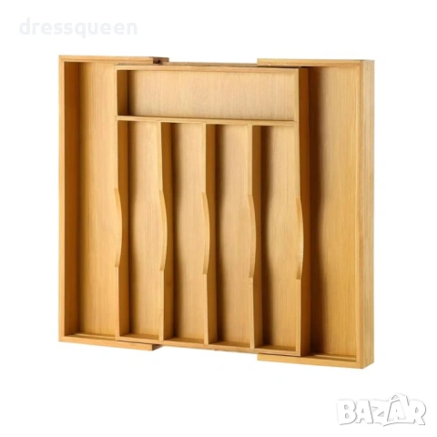 4732 Бамбуков разтегателен разделител за прибори, снимка 2 - Други - 53779823