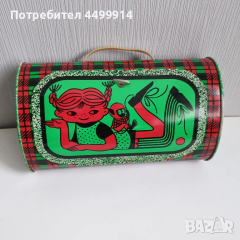 Стара метална руска кутия пипи дългото чорапче