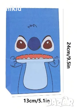 Стич Stitch хартиени пакети торбички подаръчни опаковки + лепенка торба плик опаковка, снимка 2 - Други - 47684574