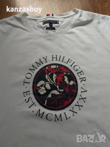 tommy hilfiger Bianco Regular Fit - страхотна мъжка тениска 3XL, снимка 4 - Тениски - 47412766