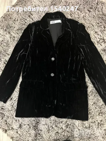 Дамско плюшено сако ZARA, снимка 3 - Якета - 48709201