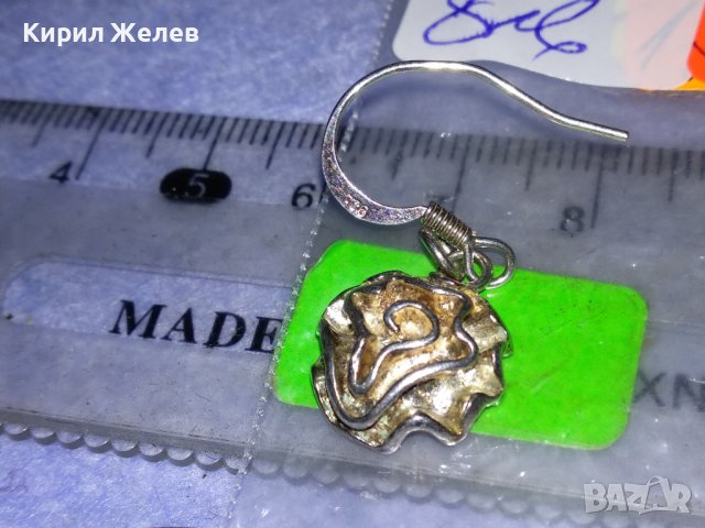 НЕЖНА ФЛОРАЛНА СРЕБЪРНА ОБЕЦА СРЕБРО 925 РОЗИЧКА 38293, снимка 2 - Обеци - 40932416