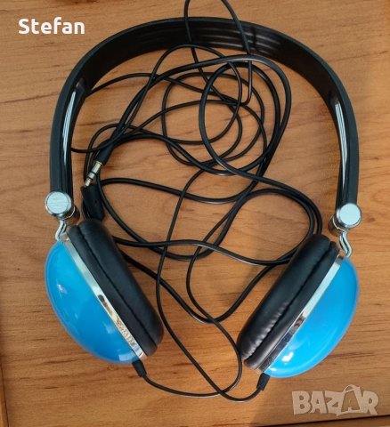Сини слушалки с кабел Clour Your Word by Urbanz, снимка 2 - Слушалки и портативни колонки - 34611043