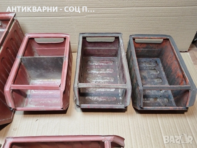 Комплект 6 Броя Стари Соц Метални Кутий За Инструменти / НОМЕР 696., снимка 3 - Антикварни и старинни предмети - 53486302