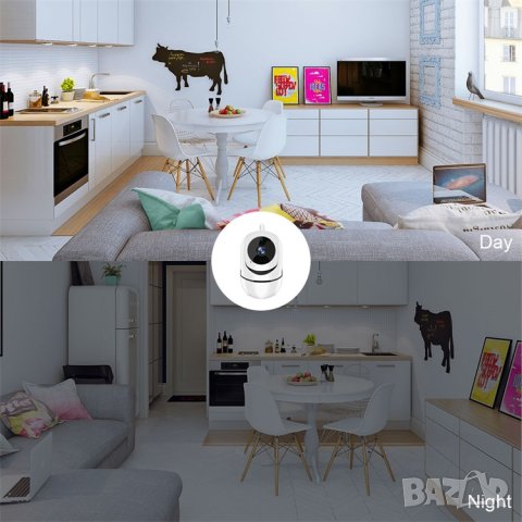 YI lot Камера за видеонаблюдение смартфон, охранителна камера Бебефон, с микрофон звук, въртяща, снимка 5 - IP камери - 41003165