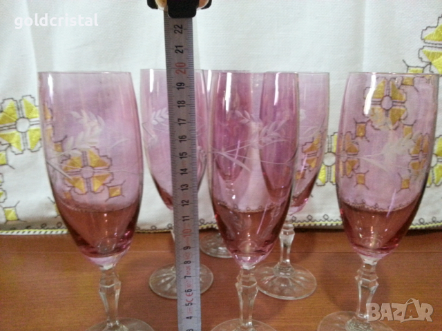 Ретро кристални чаши , снимка 2 - Антикварни и старинни предмети - 44810669