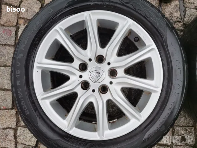 4бр ЛЕТИ джанти 16" 5Х112 ALUETT с гуми 205/55/16 UNIROYAL за VW Audi , снимка 4 - Гуми и джанти - 48348656
