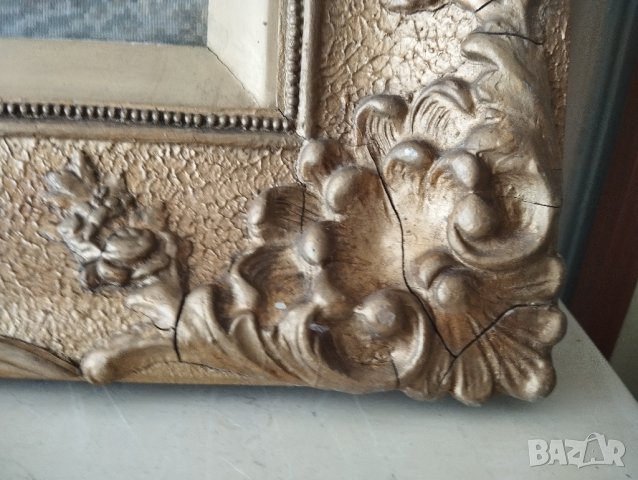 Гоблен в барокова рамка, снимка 3 - Други ценни предмети - 42192394