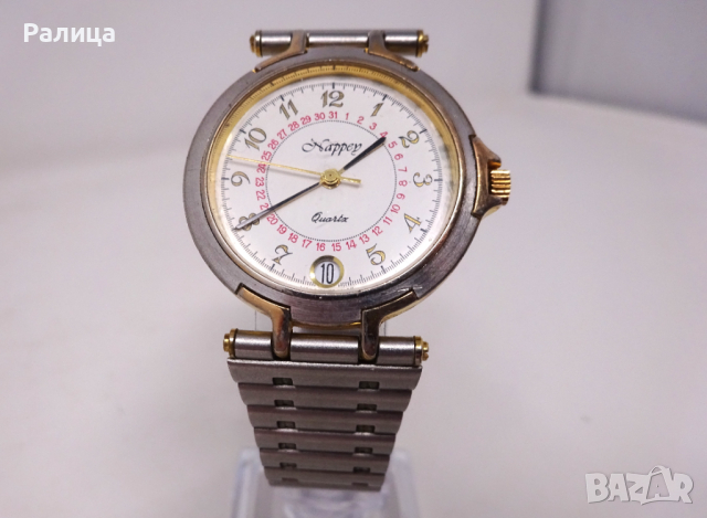 Мъжки кварцов часовник с дата, снимка 2 - Мъжки - 44791397