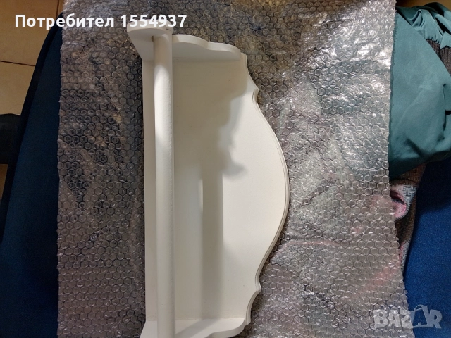 Винтидж дървена стойка за хартия/ хавлия 