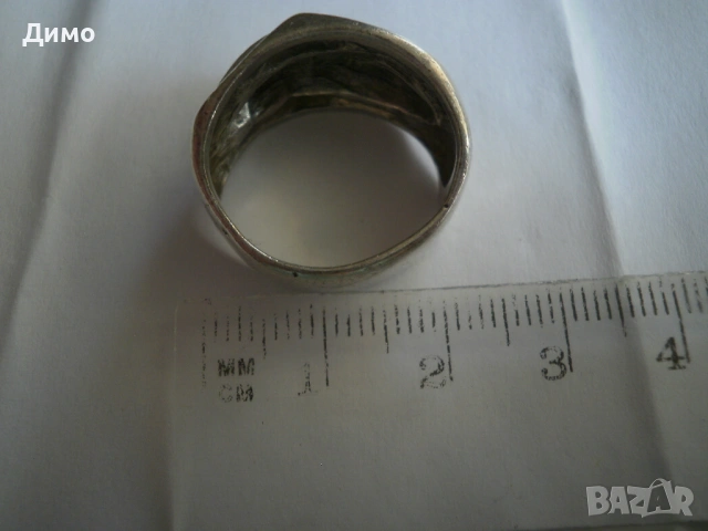 пръстен - мъжки- сребърен, снимка 2 - Пръстени - 53036773