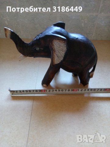 Нов дървен слон, снимка 3 - Статуетки - 34236374