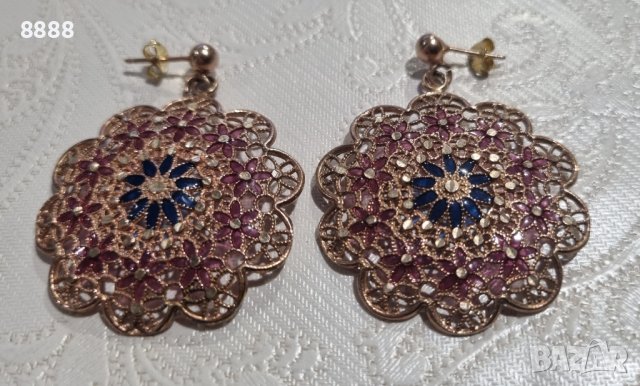 Оригинални сребърни Флорентински филигранни обеци, снимка 8 - Обеци - 44218207