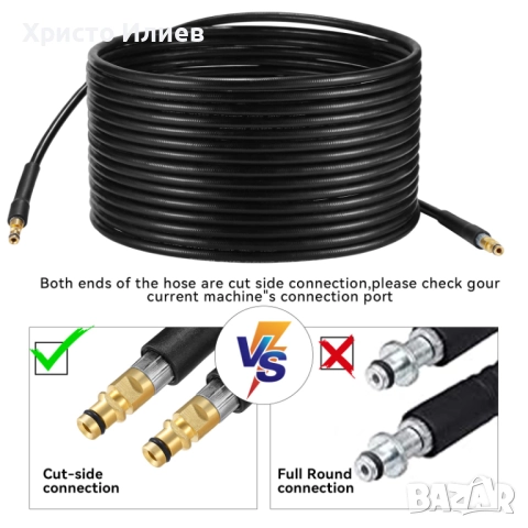 Маркуч за водоструйка Керхер Karcher Шланг за високо налягане за водоструйка 10метра, снимка 4 - Парочистачки и Водоструйки - 52662295